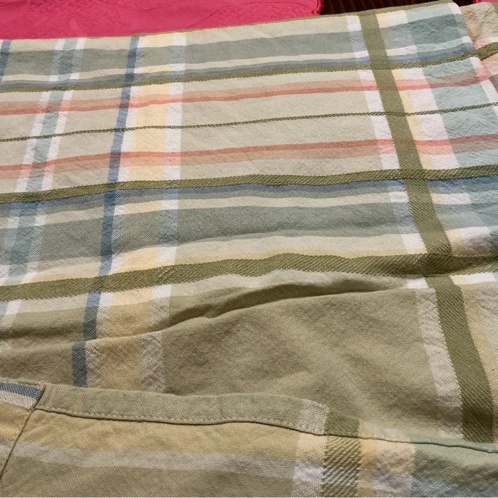 Pair of large Plaid Panels 72”/70”